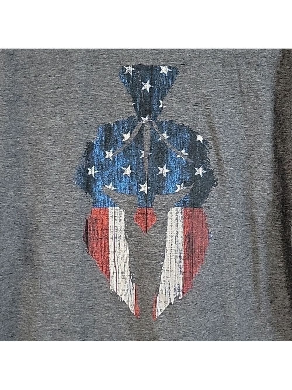 Kryptek Men's Stretch Short-Sleeved T-Shirt, Spartan Helmet Flag, Size Large